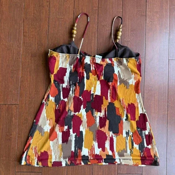 Y2K Made in the USA Vibrant Orange‎ and Red Tank - Picture 2 of 5